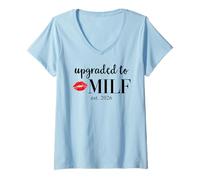 Mujer Hot Mom Upgraded Milf 2026 Milfin Ain't Easy Milf EST 2026 Camiseta Cuello V