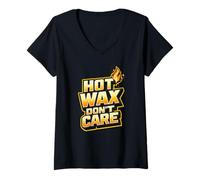 Mujer Hot Wax Candles Don't Care Funny Candle Maker Chandler Gift Camiseta Cuello V