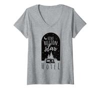 Mujer Hotel de Cinco mil Millones de Estrellas Camiseta Cuello V