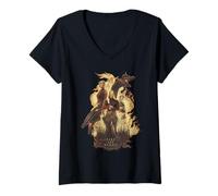 Mujer House of The Dragon Flaming Iron Throne Camiseta Cuello V