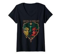 Mujer House of The Dragon Targaryen Riders Crest Camiseta Cuello V