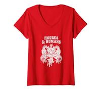 Mujer Houses & Humans RPG Parody for Gamers & Nerds Men Women Boys Camiseta Cuello V