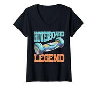 Mujer Hoverboard Legend Stunt Tricks Skater Skills Camiseta Cuello V