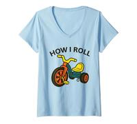 Mujer How I Roll Bigwheel Camiseta Cuello V