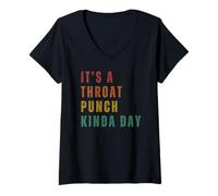 Mujer Hoy Es Uno De Esos Días En Los Que Te Dan Un Puñetazo En La Camiseta Cuello V