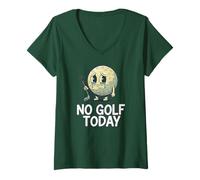 Mujer Hoy no Hay Golf, Divertidos y tristes golfistas de Stickman Camiseta Cuello V