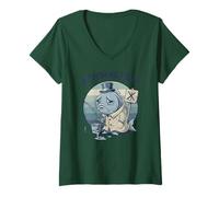 Mujer Hoy no pescan Peces Graciosos y tristes Camiseta Cuello V
