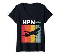 Mujer HPN White Plains Aeropuerto Camiseta Cuello V