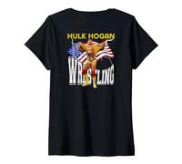 Mujer Hulk Hogan_007_Back Printed Camiseta Cuello V