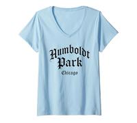 Mujer Humboldt Park Chicago Pride West Side Windy City 312 773 Camiseta Cuello V
