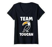 Mujer Humor animals toucan toco simple bird Team toucan Camiseta Cuello V