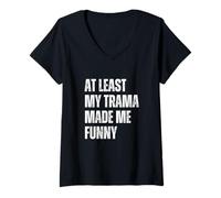 Mujer Humor Curación visualizada a través del sarcasmo Camiseta Cuello V