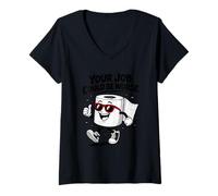 Mujer Humor de Broma de Papel higiénico Tu Trabajo podría ser Peor Camiseta Cuello V