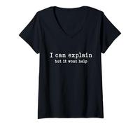 Mujer Humor de Comedia Seca para introvertidos y Amigos cínicos Camiseta Cuello V