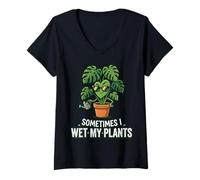 Mujer Humor de jardinería Divertido Jardín Mujeres A Veces Mojo mis Plantas Camiseta Cuello V
