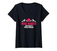 Mujer Humor de senderismo ponle color a tus rutas Camiseta Cuello V