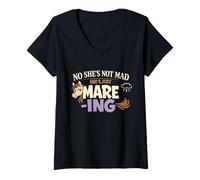 Mujer Humor del Caballo Humor Propietario de Caballos experimentado Puedo Leer Caballos Camiseta Cuello V