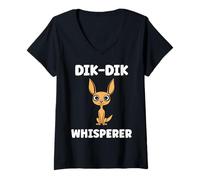 Mujer Humor Dik-Diks Animals Funny Simple Whisperer Dik-Dik Camiseta Cuello V