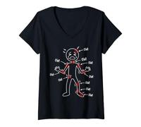 Mujer Humor Divertido de Conciencia sobre el Dolor crónico Camiseta Cuello V