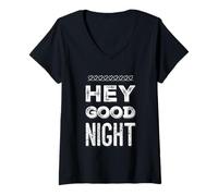 Mujer Humor Divertido TXT Divertido para La Gente Citas Divertidas Hola Buenas Noches Camiseta Cuello V