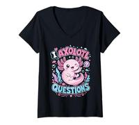 Mujer Humor I Axolotl cuestiona al Lindo Amante del Axolotl Divertido Camiseta Cuello V