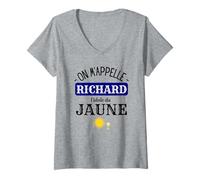 Mujer Humor Pastis 51 Richard-Blague Aperio alcohol -Amarillo Pastaga Camiseta Cuello V