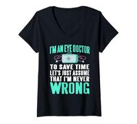 Mujer Humor visual sarcástico para doctores seguros Camiseta Cuello V