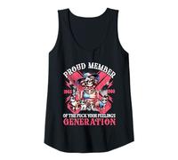 Mujer Humor X Generación X Calavera Señora Gato Camiseta sin Mangas