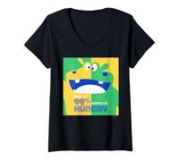 Mujer Hungry Hippos 99 Chance Camiseta Cuello V