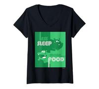 Mujer Hungry Hippos Less Sleep Camiseta Cuello V