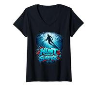 Mujer Hunt Below The Surface Camiseta Cuello V