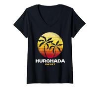 Mujer Hurghada Egipto Beach Design Egipto Vacaciones Egipto Mar Rojo Camiseta Cuello V