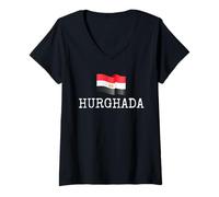 Mujer Hurghada Egypt Country Family Trip Travel EG Hombres Mujeres Camiseta Cuello V