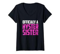 Mujer Hyster Sister Histerectomía Oficial Mujeres Empoderamiento Diversión Camiseta Cuello V
