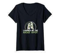 Mujer I Always Hit The Right Spot Funny Reflexology Reflexólogos Camiseta Cuello V