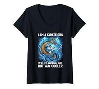 Mujer I Am A Karate Girl Frase divertida para chicas Camiseta Cuello V