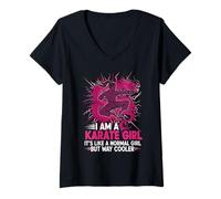 Mujer I Am A Karate Girl Frase divertida para chicas Camiseta Cuello V