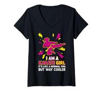 Mujer I Am A Karate Girl Frase divertida para chicas Camiseta Cuello V