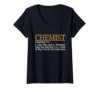 Mujer I Am Chemist Who Solve Problems u Don't Know Funny Gift Camiseta Cuello V