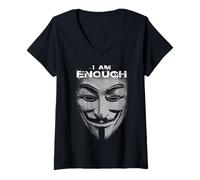 Mujer I Am Enough Hacker Mask Picture from Words Freedom Camiseta Cuello V