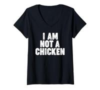 Mujer I AM NOT A CHICKEN Camiseta Cuello V