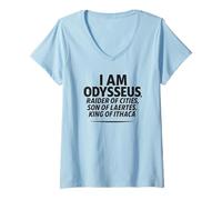 Mujer I Am Odysseus Mitología Griega Épica Héroe Odisea Cita Camiseta Cuello V