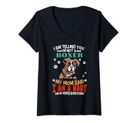 Mujer I Am Telling You I'm Not A Boxer Dog Mom Funny Puppy Lovers Camiseta Cuello V