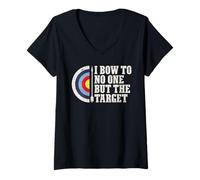 Mujer I Bow to No One but The Target Camiseta Cuello V