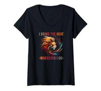 Mujer I Bring The Heat Wherever I GO Camiseta Cuello V