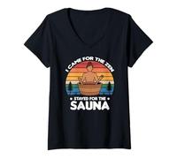 Mujer I Came FOR The Zen Stayed FOR The Sauna Camiseta Cuello V