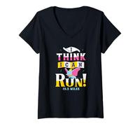 Mujer I Can Run - 19.3 Millas Motivational Running Camiseta Cuello V