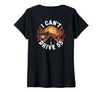 Mujer I Can't Drive 55 Funny 55th Birthday Party Fathers Day Jokes Camiseta Cuello V