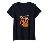 Mujer I Can't Eat Another Bite Oh Look Pie - Calabaza de Acción de Gracias Camiseta Cuello V