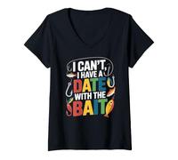 Mujer I Can't I Have A Date with The Bait Camiseta Cuello V